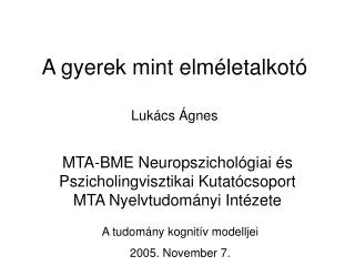 a gyerek mint elm letalkot