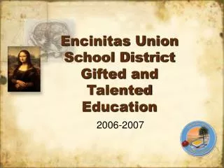 Encinitas Union School District Gifted and Talented Education