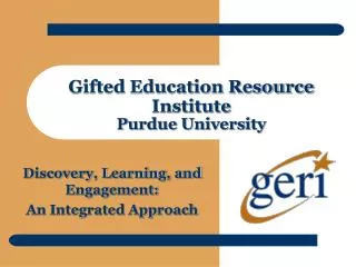 Gifted Education Resource Institute Purdue University