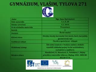 gymn zium vla im tylova 271