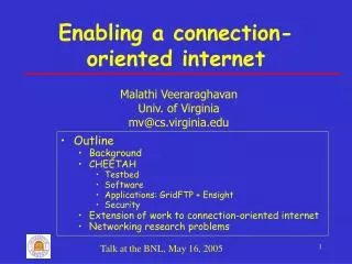 Enabling a connection-oriented internet