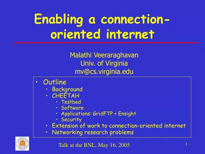 enabling a connection oriented internet