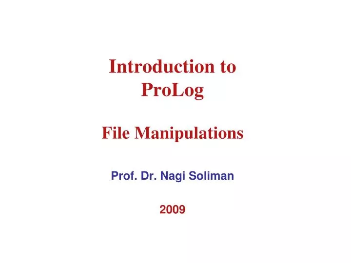 introduction to prolog file manipulations