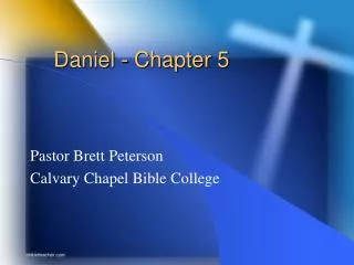 Daniel - Chapter 5