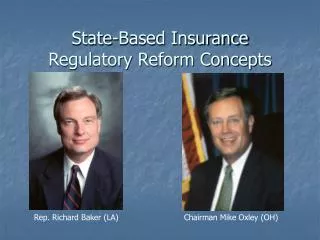 State-Based Insurance Regulatory Reform Concepts