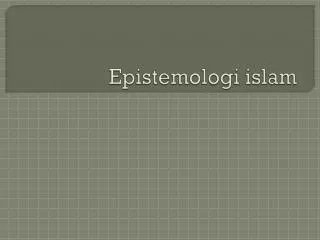 epistemologi islam