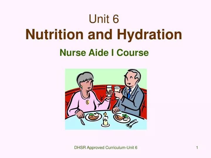unit 6 nutrition and hydration