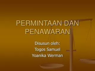 permintaan dan penawaran