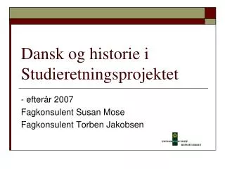 dansk og historie i studieretningsprojektet