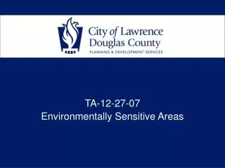 TA-12-27-07 Environmentally Sensitive Areas