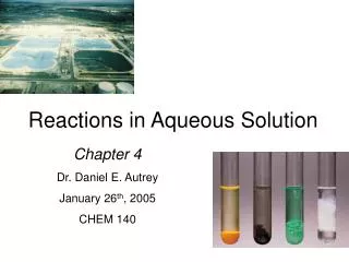 reactions in aqueous solution