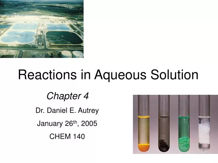reactions in aqueous solution