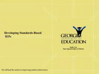Developing Standards-Based IEPs
