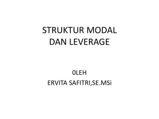 struktur modal dan leverage