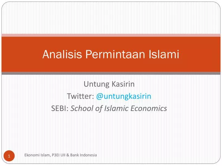 analisis permintaan islami