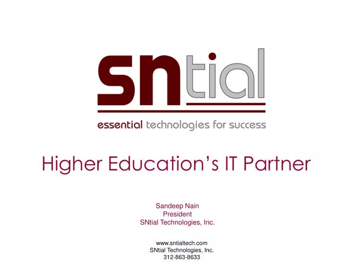 higher education s it partner