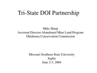 Tri-State DOI Partnership