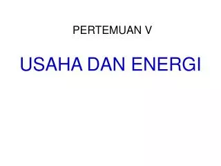 usaha dan energi
