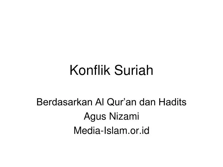 konflik suriah