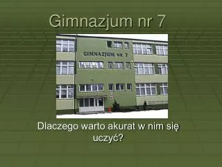 gimnazjum nr 7