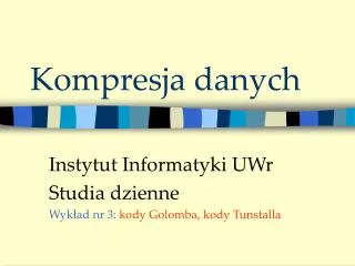 kompresja danych