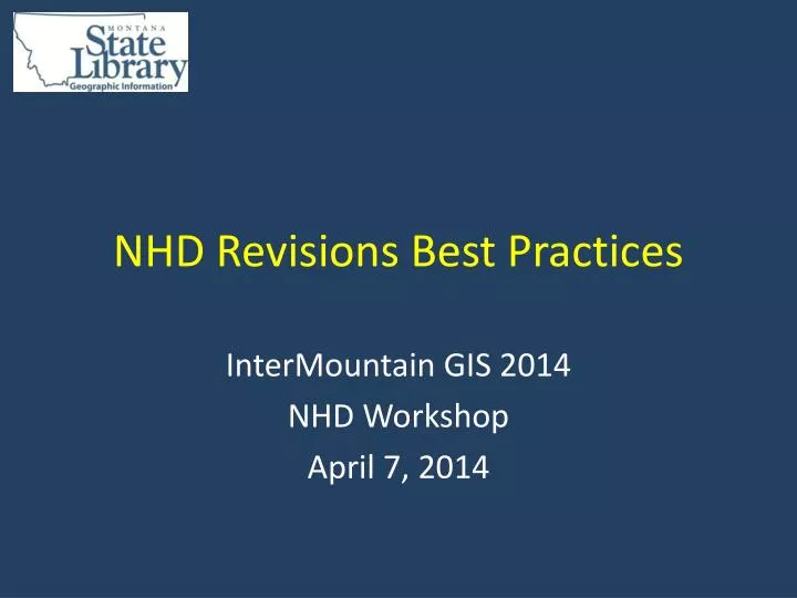 nhd revisions best practices