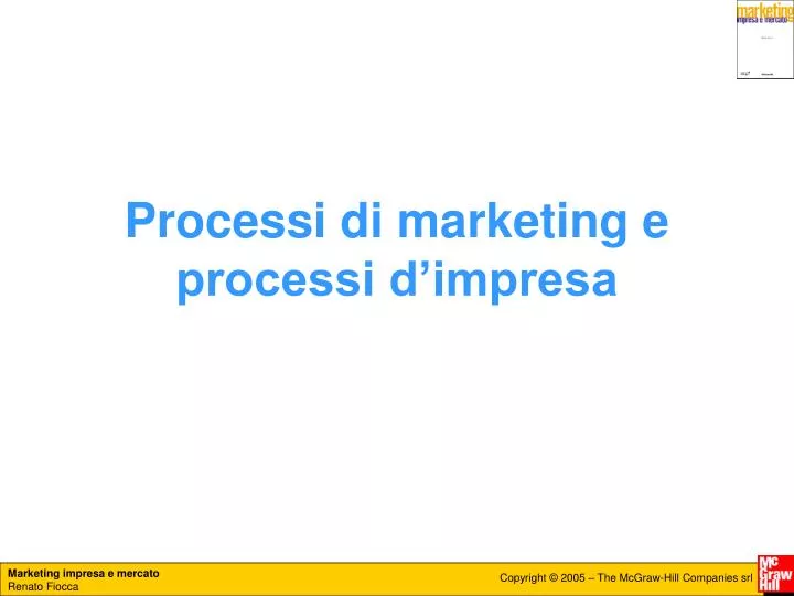 processi di marketing e processi d impresa