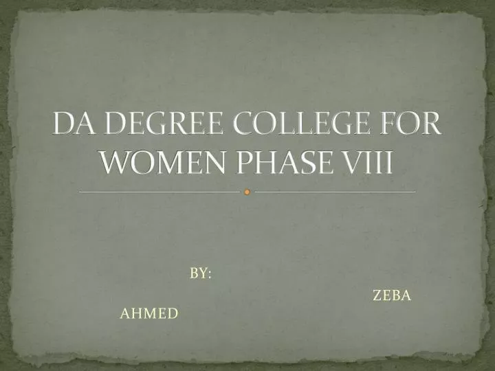 da degree college for women phase viii