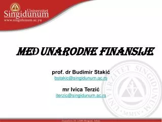 me unarodne finansije