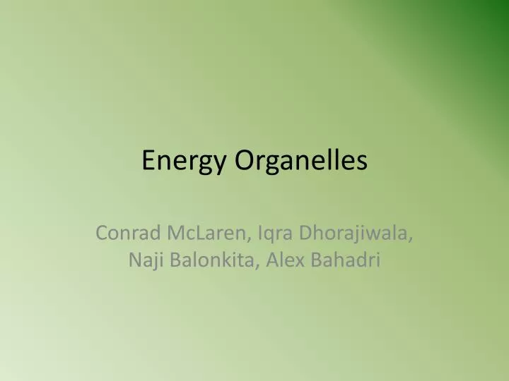 energy organelles