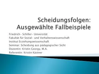 scheidungsfolgen ausgew hlte fallbeispiele