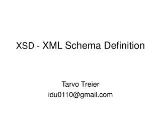 XSD - XML Schema Definition