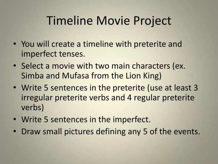 timeline movie project