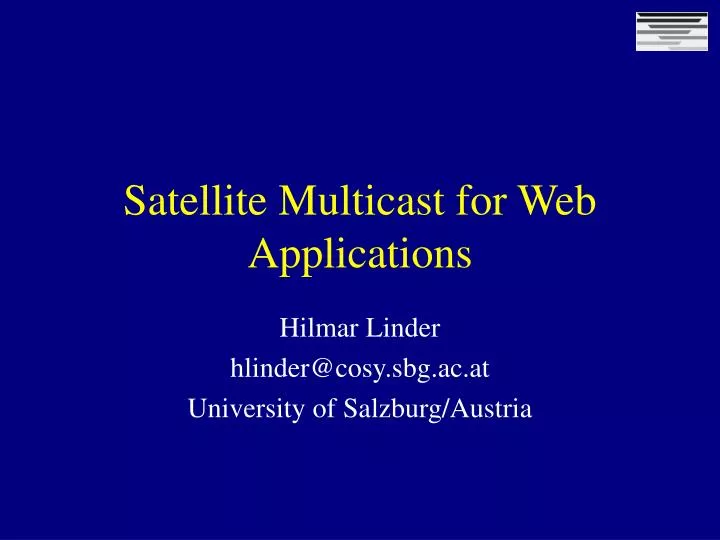 satellite multicast for web applications