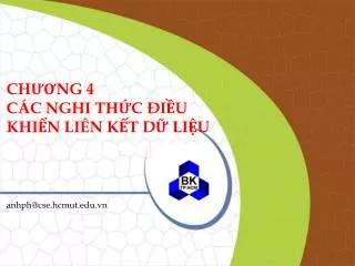 ch ng 4 c c nghi th c i u khi n li n k t d li u