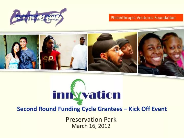 second round funding cycle grantees kick off event