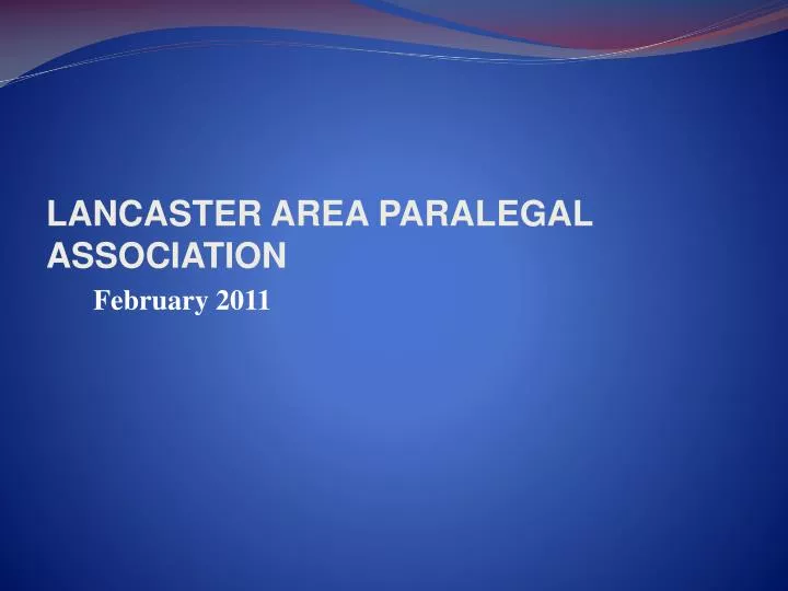 lancaster area paralegal association