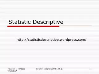 Statistic Descriptive