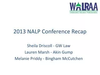 2013 NALP Conference Recap