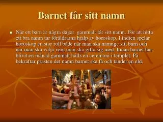 barnet f r sitt namn
