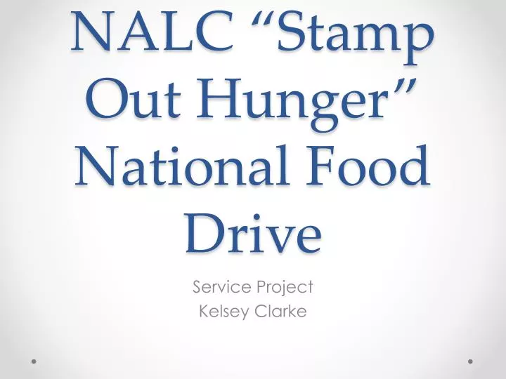 nalc stamp out hunger national food drive