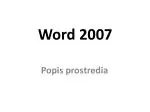 Word 2007 - slide 1