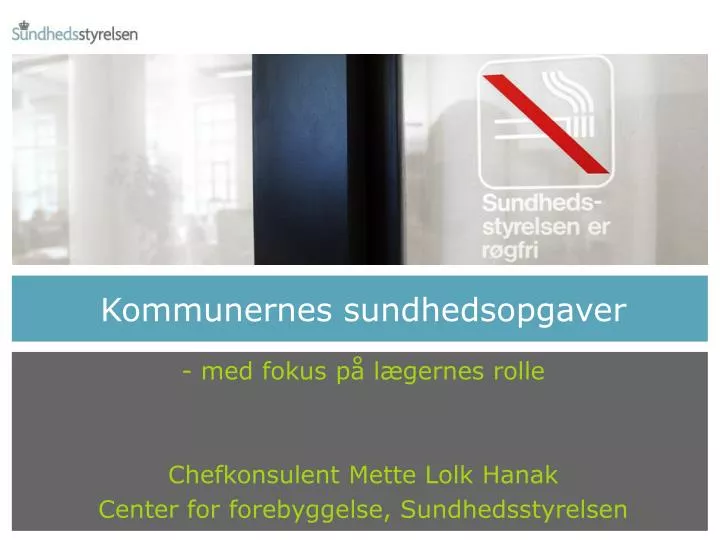 kommunernes sundhedsopgaver