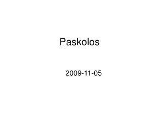 Paskolos