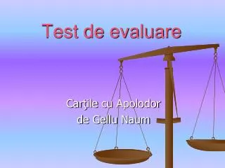 test de evaluare