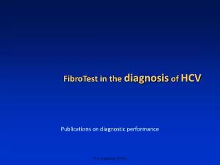 FibroTest in the diagnosis of HCV