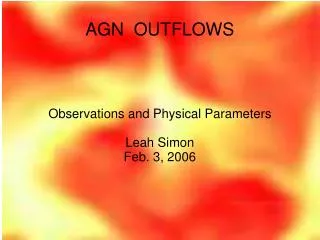 AGN OUTFLOWS