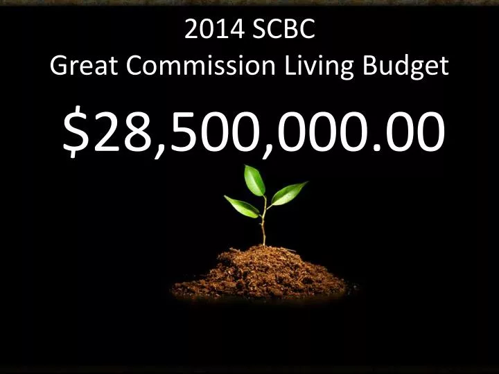 2014 scbc great commission living budget