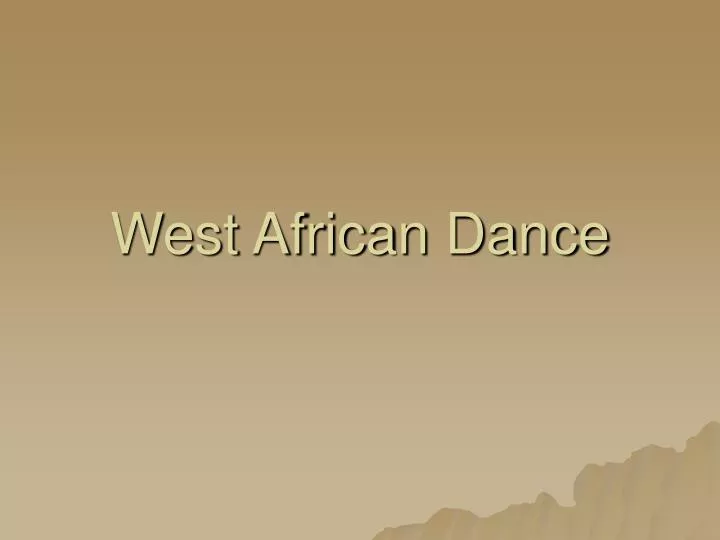 west african dance