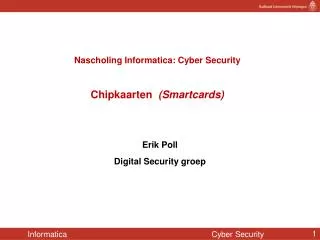 nascholing informatica cyber security chipkaarten smartcards
